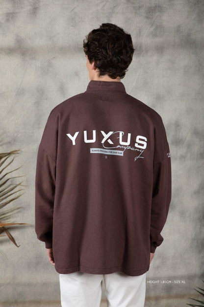 WOOD "CLUB" HALF ZIP - YUXUS