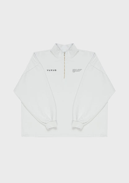 IVORY "BELGRAVE" HALF ZIP - YUXUS