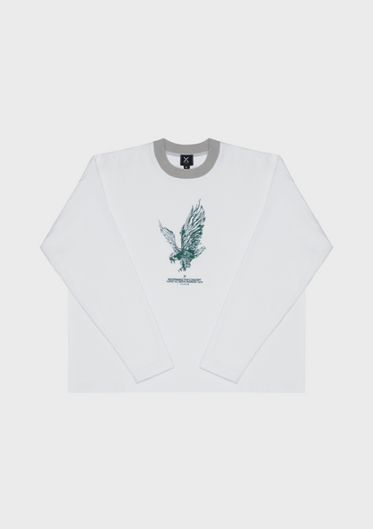 WHITE "CRONOS" WAFFLE LONGSLEEVE